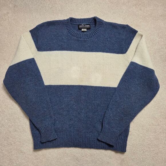 Vintage Castle Square Men's L Wool Blend Knit Pullover Crew Neck Sweater - Picture 1 of 10